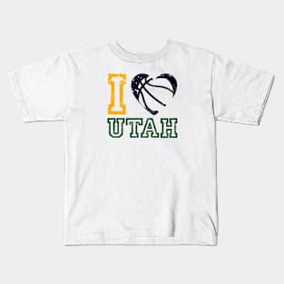 Basketball Utah Team Color Kids T-Shirt